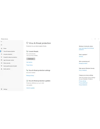 Clave Windows 10 Pro 32/64 Bits Permanente: Protección contra virus y amenazas, con análisis rápido